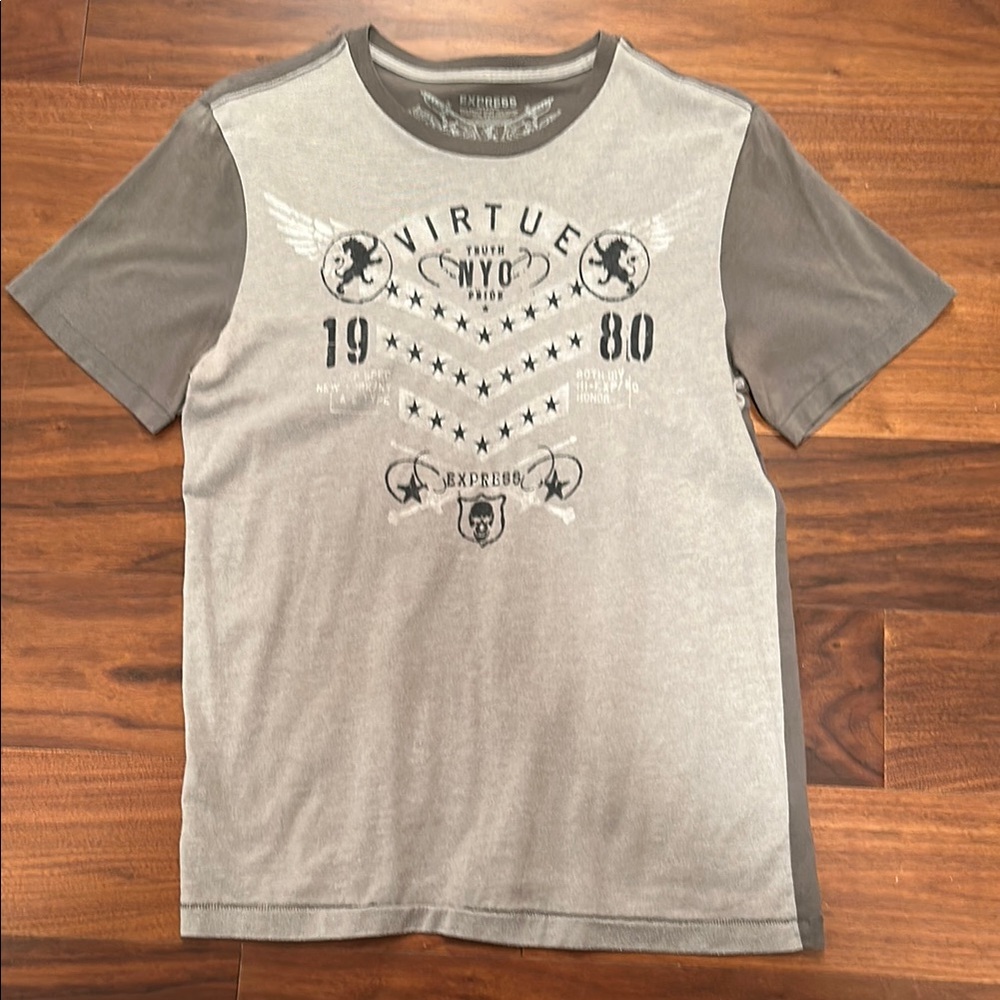 Express Gray Graphic T-Shirt